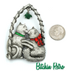 JJ Vintage Kissing Kitties Brooch at bitchinretro.com