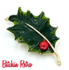 Gerry's Holly Leaf Brooch at bitchinretro.com