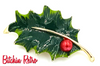 Gerry's Holly Leaf Brooch at bitchinretro.com
