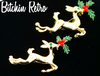 Vintage Gerry's Reindeer Brooches at bitchinretro.com