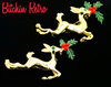 Vintage Gerry's Reindeer Brooches at bitchinretro.com