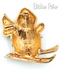 Roman Jewelry Snowman Rhinestone Brooch at bitchinretro.com