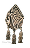 Tribal Mask Brooch 900 Silver Primitive Articulated Figural at bitchinretro.com