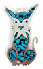 925 Sterling Silver Cat Brooch Marked TM-183 at bitchinretro.com