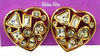 Swarovski Crystal Vintage Heart Earrings at bitchinretro.com