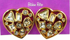 Swarovski Crystal Vintage Heart Earrings at bitchinretro.com