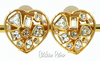 Swarovski Crystal Vintage Heart Earrings at bitchinretro.com