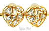 Swarovski Crystal Vintage Heart Earrings at bitchinretro.com