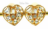 Swarovski Crystal Vintage Heart Earrings at bitchinretro.com