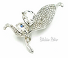 Floral Rhinestone Brooch at bitchinretro.com