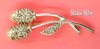 Floral Rhinestone Brooch at bitchinretro.com