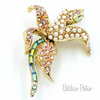 Vintage Orchid Rhinestone Brooch at bitchinretro.com