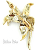 Vintage Orchid Rhinestone Brooch at bitchinretro.com