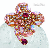 Kramer Rhinestone Brooch Vintage Delicate Shades of Cotton Candy Pink