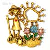 Vintage Jonette Jewelry Flower Garden Brooch at bitchinretro.com
