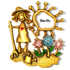Vintage Jonette Jewelry Flower Garden Brooch at bitchinretro.com