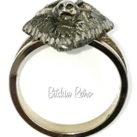 1995 EJC Wolf Ring With Game Of Thrones Vibe at bitchinretro.com