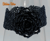 Gothic Black Rose Beaded Bracelet at bitchinretro.com