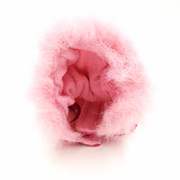 Lulu Puppy or Dog Coat With Pink Hearts and Fur Trim at bitchinretro.com