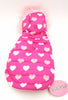 Lulu Puppy or Dog Coat With Pink Hearts and Fur Trim at bitchinretro.com