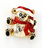 Anne Klein Christmas Teddy Bear Brooch at bitchinretro.com