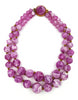 Kramer Vintage Jewelry Set With Lavender Necklace Bracelet Earrings