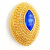 Swarovski Crystal Vintage Sapphire Blue Marquise Brooch at bitchinretro.com