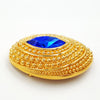 Swarovski Crystal Vintage Sapphire Blue Marquise Brooch at bitchinretro.com