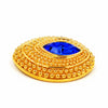 Swarovski Crystal Vintage Sapphire Blue Marquise Brooch at bitchinretro.com