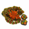 West Germany Beaded Necklace & Earring Set With Fall Leaf Brooch at bitchinretro.com