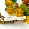 West Germany Beaded Necklace & Earring Set With Fall Leaf Brooch at bitchinretro.com