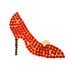 Rhinestone Stiletto Shoe Brooch at bitchinretro.com