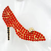 Rhinestone Stiletto Shoe Brooch at bitchinretro.com