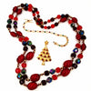 West Germany Necklace With AAi Christmas Tree Brooch at bitchinretro.com