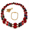 West Germany Necklace With AAi Christmas Tree Brooch at bitchinretro.com