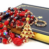 West Germany Necklace With AAi Christmas Tree Brooch at bitchinretro.com