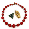 Art Angel Brooch With Christmas Tree Pin and Beaded Necklace at bitchinretro.com