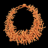 Artisan Faux Coral or Sea Anemone Orange Beaded Necklace for Sale at BitchinRetro.com