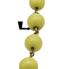 Puccini Vintage Yellow Glass Bead Tassel Necklace