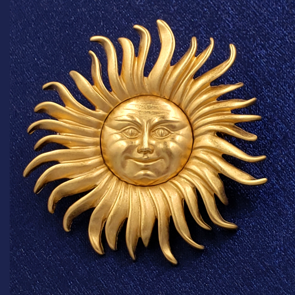 Monet Vintage Rays of Sunshine Brooch Meets the Man in the Moon