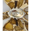 Vintage Liz Claiborne Stained Glass Butterfly Brooch with Beaded Drop for Sale at BitchinRetro.com.