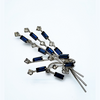 Vintage 1940's Art Deco Style Blue Baguette Rhinestone Brooch available for sale at BitchinRetro.com.