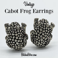 Vintage Cabot Frog Earrings at BitchinRetro.com