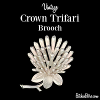 Vintage Crown Trifari thistle brooch for sale at BitchinRetro.com.