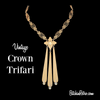 Vintage Crown Trifari Tassel Statement Necklace for Sale at BitchinRetro.com