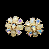 Crown Trifari Vintage Lava Glass Earrings from Etoile Collection