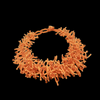 Artisan Faux Coral or Sea Anemone Orange Beaded Necklace for Sale at BitchinRetro.com