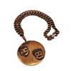 Vintage Copper Theater Pendant Necklace with Modernist Style