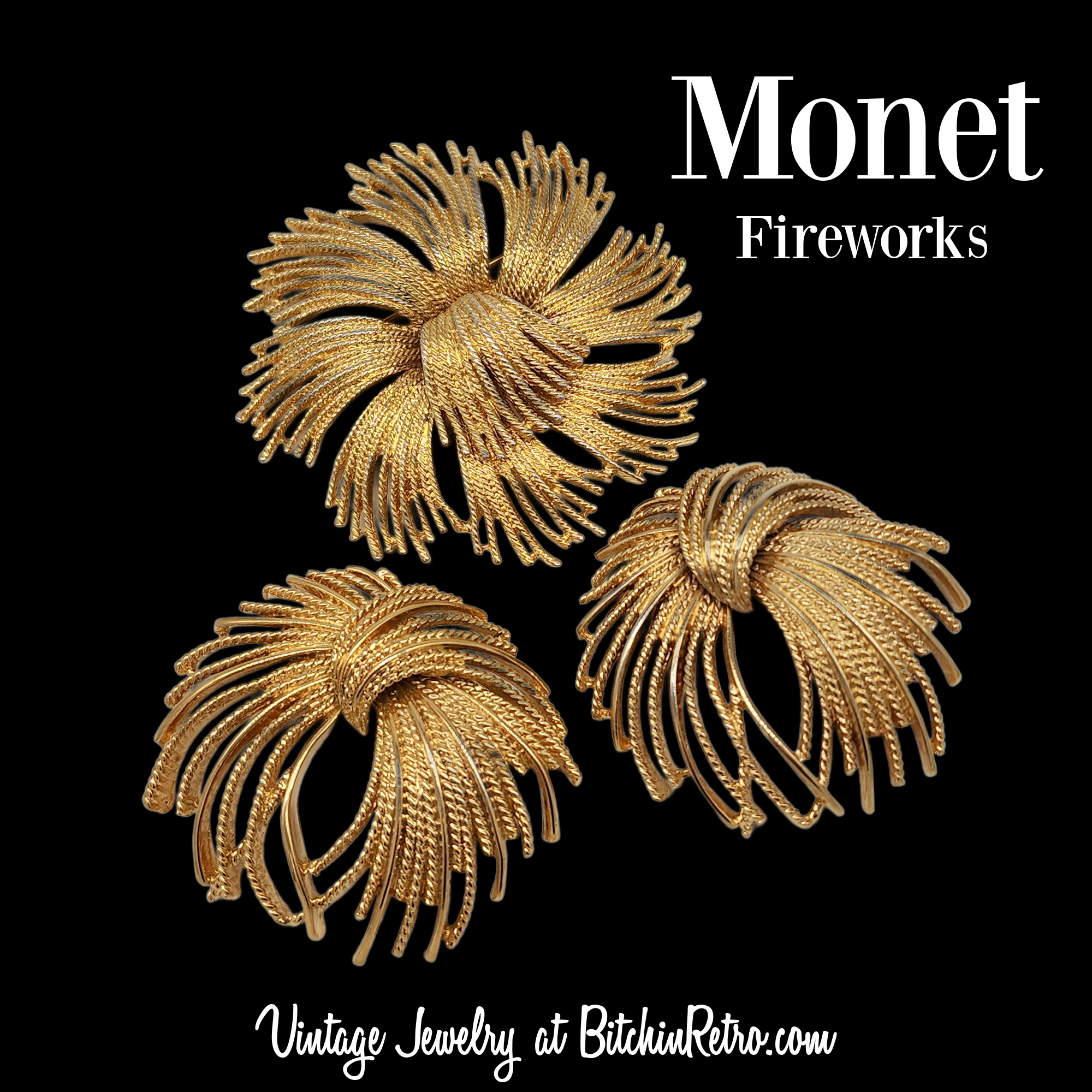 ✾US❃Vintage✾MONET✾ブローチ MONET モネ デイジーブローチ USA ヴィンテージ 1960s ブローチ