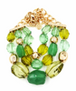 Dana Buchman Necklace Faceted Lucite Beads With Rhinestone Accents